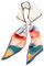 GIMIRO Satin Seidenschal 148 x 13,5 cm Krawatte Double Layer Bund für Blazer, Mantel, Kleid (52#ZGF Blue - Green - Red)