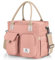 Hafmall Sac Isotherme Repas 18L avec Bandoulière Réglable Amovible, Sac Lunch pour Femmes Grande Sac à Lunch et Étanche pour Petit-déjeuner/Voyages/Camping/Travail/l'école/Pique-nique (Rose)