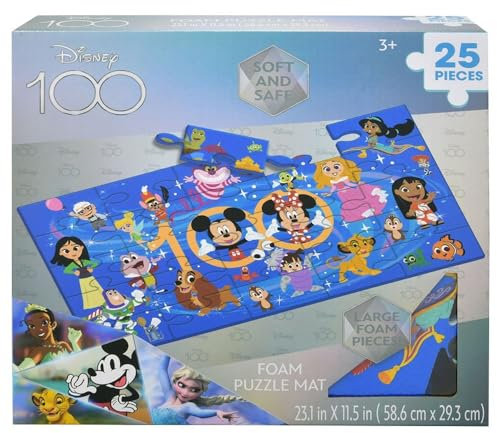 Disney 's 100th - 25 Stück Schaumstoff-Puzzlematte