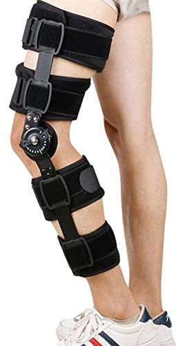 BCLYERBJ Rodillera con bisagras Las bisagras Dobles y Las Correas Cruzadas Ajustables ayudan a estabilizar la Rodilla para el desgarro artrítico del menisco del ligamento Cruzado Anterior (Color: L)