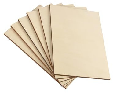 Artificer 6 fogli di compensato A5, 148 x 210 x 6 mm, strato di legno di pioppo, perfetto per tavole di legno fai da te, decorazioni per la casa, arte, artigianato, pittura, taglio laser, CNC
