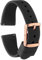 sourcing map Silicone Watch Band 22mm Quick Release Soft Rubber Replacement Watch Strap with Stainless Steel Rose Gold Clasp for Men Women, Black