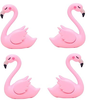Cabilock 4stücke Flamingo Kuchen Deko Aus Kunststoff Flamingo-ornament Für Tortendekoration Tischdekor Auto Oder Wohndekor Schöne Geschenkidee