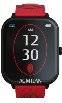 TECHMADE Ac MIlan Smartwatch, orologio digitale, schermo rettangolare full touch, chiamate, notifiche, funzione SOS, sport, compatibile con IOS e android (Milan 1)