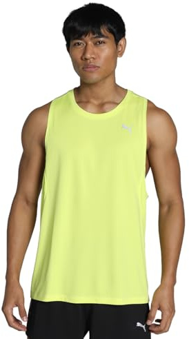 PUMA Men's Velocity Running Tank Top, Lemon Sherbert Yellow, L