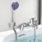 Bath Tub Shower Mixer Taps for Bathroom, Modern Bath Filler Tap with Shower Head, Chrome Solid Brass Sink Taps with Shower Kit and Hose Attachment, 3 Mode
