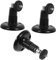 DOITOOL 1set Bracket Clear Stand Plus Cameras Solar Panel Pro Sticker Quick Mounting Mount Holder Charger Ring Doorbell Battery Support Clamp Wireless Wired Kit Abs Black 3pcs