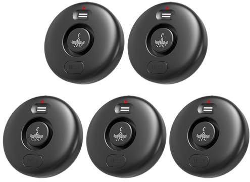 RUIKORING 5 Pack Water Leak Alarm Detector, 0-120dB Adjustable, IP67 | 5-Year Battery Life, Dual Probes Sensitive Leak and Drip Sensor Alarm, Home Kitchen, Basement, Sink, Laundry Flood Prevention