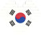 Flag of Republic of Korea Print Building Brick Block Puzzle Heart Shape Brick Puzzle 3D Jigsaw DIY Home Decor