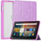 New Amazon Fire HD 8 Tablet Hülle(12./10. Gen, 2024/2022/2020), Patamiyar Dreifach Faltbare Standabdeckung für Fire HD 8 Kids&Kids Pro Tablet, Auto Schlaf/Wach, Nicht Kompatibel mit iPad TCL, Lila
