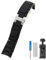 NBCNZCTSAS Bracelets de montre en acier et Silicone, adaptés for Armani AR5890 5891 5906 5905, for hommes et femmes, 20mm 23mm(Black-Steel,20mm)