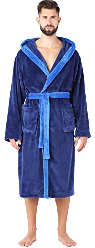 Ladeheid Herren Bademantel lang mit Gürtel LA40-221