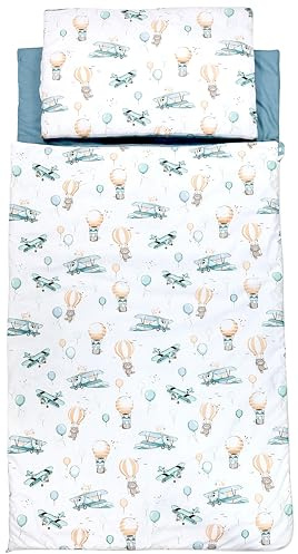 TupTam Deckenschlafsack mit Kissen und Beutel – Kinder Schlafsack 135×70 cm für Kindergarten, Reisen und Zuhause