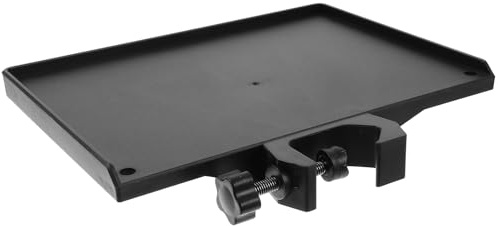 Plastic Clamp-on Tray for Instrument Stand Phone Storage Rack | Black, Wear-resistant Build, Secure and Stable Holding, for Microphone and Camera Use in Online Meetings and Live Broadcast