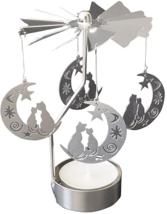 ALCXAZS Rotierender Kerzenhalter aus Metall, tragbar, niedlich, Haushalt, Club, Bar, Restaurant, Weihnachten, Hochzeit, Party, Kerzenhalter, Ornament, Typ 4