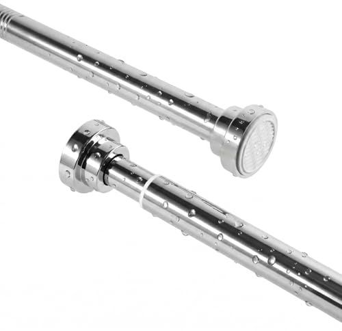 Carehabi Bastone Tenda a Pressione Tenda Doccia 85-200cm Ø 25 mm Asta Appendiabiti per Armadio per Tendaggi Doccia Aperture Delle Porte e Armadio