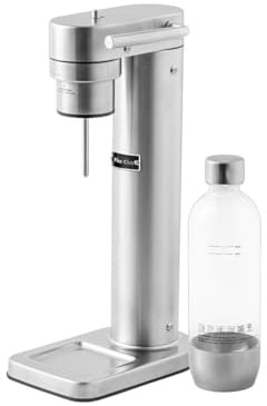 Wassersprudler Fizz Club Fusion für Wasser und Softdrinks, Edelstahl gebürstet, ohne Strom, kompatibel mit universellen CO2 Zylindern