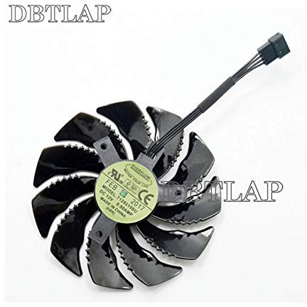 DBTLAP 88mm T129215SU Graphics Card Cooling Fan Compatible for Gigabyte GeCompatible force GTX 1050 Ti RX 480 470 570 580 GTX 1060 G1 Gaming Cooler (Fan-B)