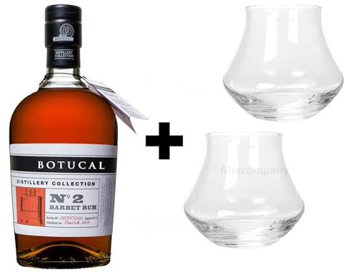 Botucal No2 Barbet Rum Rhum 0,70l (47% Vol) exklusive Sonderausgabe special limited edition distillery collection + 2 Tumbler Gläser Glas Longdrinkgläser Set- [Enthält Sulfite]