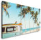 Vintage Auto auf einem tropischem Strand 120x 60cm Panorama Leinwand Bild XXL Format Wandbilder Wohnzimmer Wohnung Deko Kunstdrucke