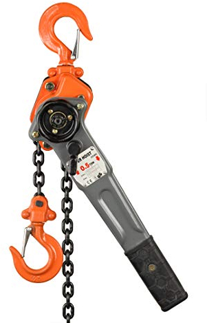 Pro-Lift-Werkzeuge 500kg Kettenzug mit Arm 1,5 m Hubhöhe Ratschenzug Hebezug Hebelzug Kranzug 500 kg Kran Kette Hebel 0,5 t