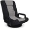 Best Choice Products Swivel Gaming Chair 360 Degree Multipurpose Floor Chair Rocker for TV, Reading, Playing Video Games w/Lumbar Support, Armrest Handles, Adjustable Foldable Backrest - Black/Gray