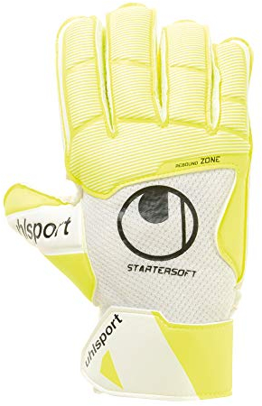 uhlsport Herren Pure Alliance Torwart-Handschuhe, weiß/Fluo gelb/Schwarz, 3