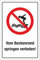 WERBEPUNKT. Schild Vom Beckenrand springen verboten Schwimmbad Freibad 3 mm Alu-Verbund 300 x 200 mm