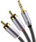 DuKabel Cable RCA a jack de 3,5 RCA de 3,5 mm a 2 conectores RCA estéreo, cable auxiliar de audio HiFi con revestimiento de nailon, carcasa de metal y contactos dorados de 24 K, serie superior, 5 m