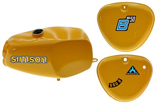Ost2rad Büffeltank Set mit Seitendeckel für Simson S50/S51, Saharabraun I, innen versiegelt