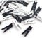 100 kleine süße Mini Zierklammern Clips Dekoklammern Klammern Holz Wäscheklammern Miniklammern Holzklammern Mix Weiss und schwarz Hochzeit Wedding Black and White (Weiss&Schwarz 2,5cm)