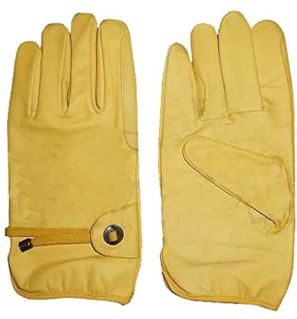 Gelbe Lederhandschuhe Western Reithandschuhe Fingerhandschuhe (XXL)