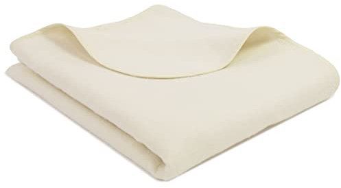 ZOLLNER Kuscheldecke in 160x200 cm - weiche und wärmende Wohndecke in rohweiß - waschbar bis 95°C - Hotelqualität - Oeko Tex® Zertifiziert