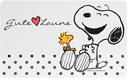 Peanuts Snoopy Collection - Gute Laune Brettchen Frühstücksbrettchen - 23,5 x 14,5 cm