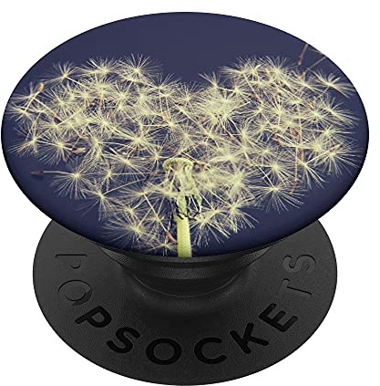 Blue And White Love Heart Dandelion Pop Mount Socket PopSockets Swappable PopGrip