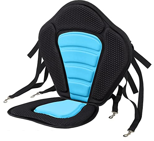 CAMULAND Kajaksitz, Kajak Zubehör Sitz Deluxe Gepolsterter Kanusitz mit Verstellbarer Rückenlehne Unterstützung Universal Sitz, für Kajak, Angeln und Boot Rafting