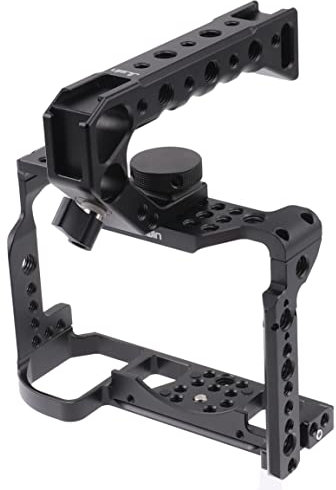 Fotga Legierung Aluminium Kamerakäfig Halterung Stabilisator + Oberer Griff für Nikon Z6 Z6II Z7 Z7II Mirrorless DSLR Kamera Videofilmherstellung Kompatibel mit Arca Swiss Clamp