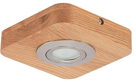 Lindby Ceiling Light Mikari (Modern) in Brown Made of Wood for e.g. Living Room & Dining (1 Light Source,) from floodlight, Spotlight