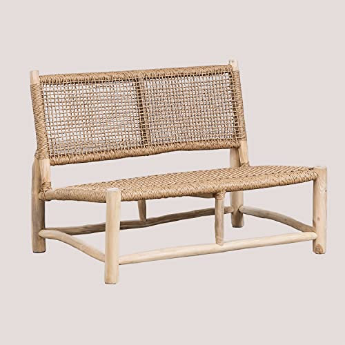 SKLUM 2-Sitzer Gartensofa aus Teakholz Bientina Braun Natur