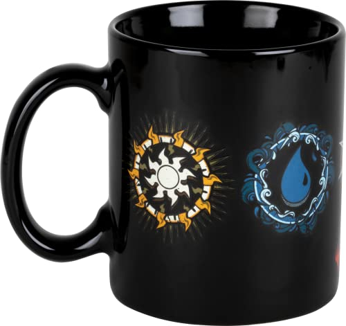 Konix Magic The Gathering Tazza in ceramica - 320 ml - Design 5 colori - Nero