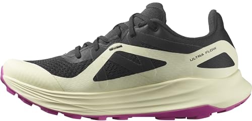 Salomon Ultra Flow Chaussures de trail pour Femme, Confort instantané, Amorti adapté à la route comme aux sentiers, Conçue pour les terrains variés, Black, 40 ⅔