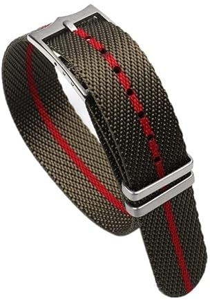 BONOOL 20mm 22mm Premium Grade NATO Zulu Uhrenarmband Nylon Ersatzarmband für Tudor Verstellbares Armband Dornschließe