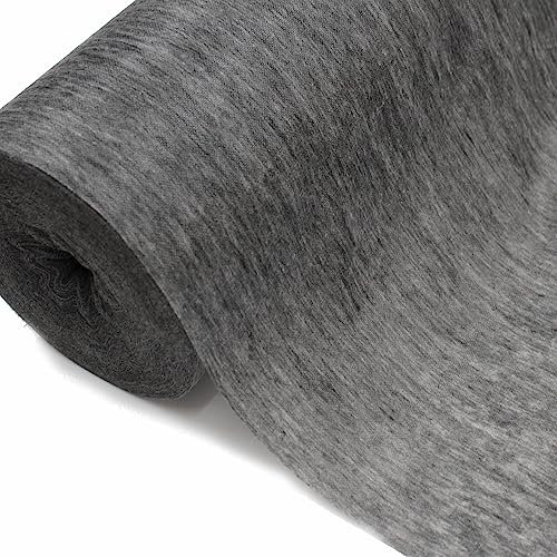 JPstraps - Entoilage thermoadhésif Fliseline Fusible à une face Interface non tissée pour travaux manuels, couture, bricolage, patchwork, réparation, rembourrage (gris, 100cm x 150cm)