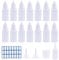BOKFJBP 15 Pack 20ml Plastic Dropper Bottle, Plastic Empty Squeezable Eye Dropper Bottles Small Squeeze Bottle Eye Liquid Dropper Bottle with Label Funnel Measuring Cup (20ML)