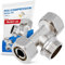 Té à Compression PEX-AL-PEX Raccord 20 x 3/4'' x 20 FM PEX-AL-PEX Laiton Connecteur pour Tube Multicouche Système de Chauffage Plomberie