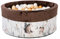GoldenGroup Forest Friends Piscine a Balle pour Enfant 90x40 cm avec 300 balles - Jeux Montessori, Piscine à balles Ronde en Velours - Piscine à balles - Marron : Blanc, Beige, Transparent, Or