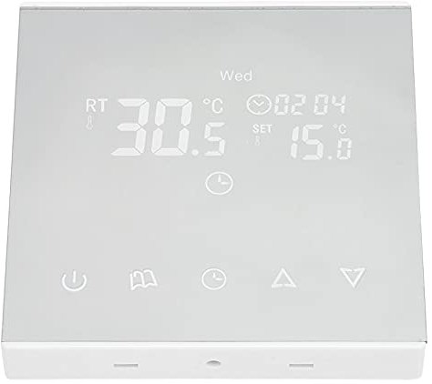 Termostato Montado en la Pared, Controlador de Temperatura de Estufa para Sala de Estar, Dormitorio, PC + Material ABS, Pantalla LCD de Calefacción de Agua/Suelo AC220V