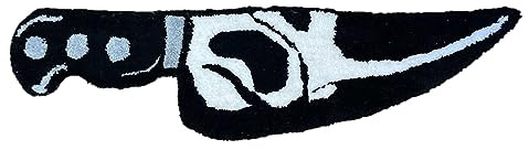 Cocoarm Totenkopf-Messer-Teppich Horror Scream für Schlafzimmer, Sofa, Nachttisch, Bodenmatte, Bereich, Zuhause, Willkommensdekoration, Ghostface-Teppich (76,2 cm)