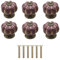 Yuaaoh Lot de 6 Poignée Ceramique Citrouille, Bouton de Porte de Placard, Poignet de Porte Bouton Porcelaine avec Vis pour Maison, Bureau, Armoire de Cuisine, Tiroirs et Placard 4x4x4cm (Violet)