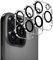 QULLOO Pellicola Fotocamera per iPhone 16 Pro/ 16 Pro Max, Durezza 9H Vetro Temperato Lente Protettiva, HD Chiaro Anti-Graffio Protezione Obiettivo Della - 3 Pezzi